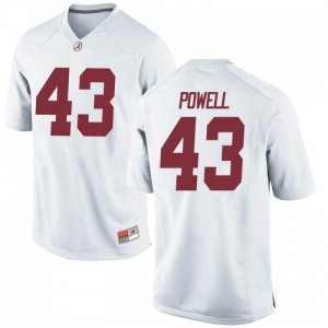 Men's Alabama Crimson Tide #43 Daniel Powell White Game NCAA College Football Jersey 2403OUSD2